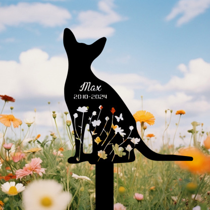 Custom Cat Memorial Stake, Cat Grave Marker, Cat Breed Metal Sign, Pet Memorial Gift, Cat Memorial Plaque