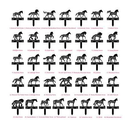 Custom Horse Garden Memorial Sign, Personalized Pet Grave Marker, Equine Remembrance Plaque, Horse Lovers Metal Yard Sign , Horse Loss Gift