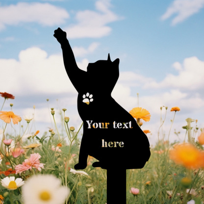 Custom Cat Memorial Stake Personalized Cat Memorial Plaque with Stake Cat Grave Marker Cat Memorial Gift