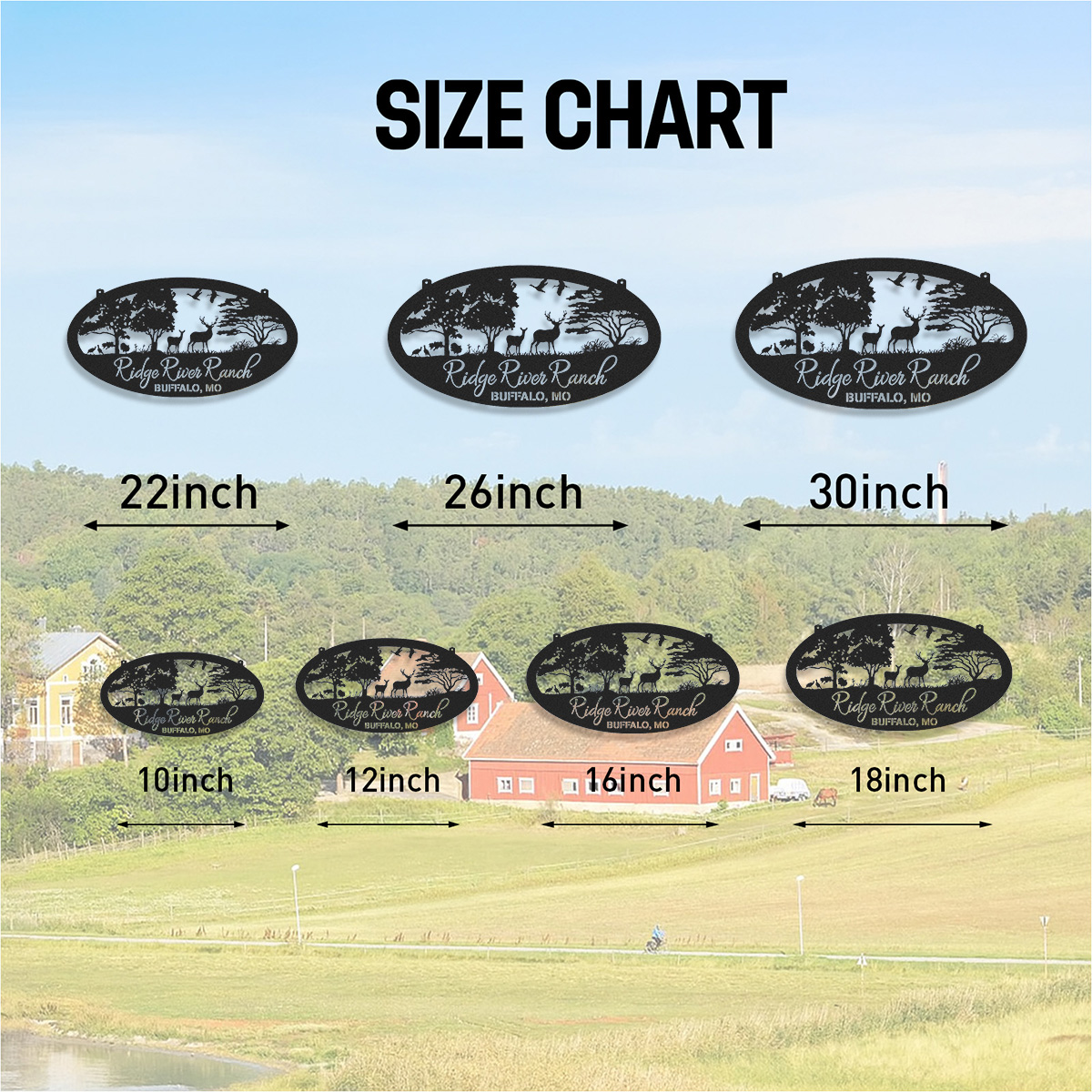 Personalized Deer Metal Farm Sign, Metal Cabin Sign, Personalized Family Name Sign, Custom Ranch Sign, Farmhouse Decor, Farmers Gift