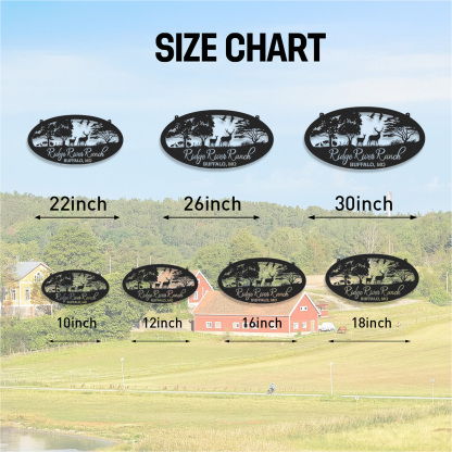 Personalized Deer Metal Farm Sign, Metal Cabin Sign, Personalized Family Name Sign, Custom Ranch Sign, Farmhouse Decor, Farmers Gift