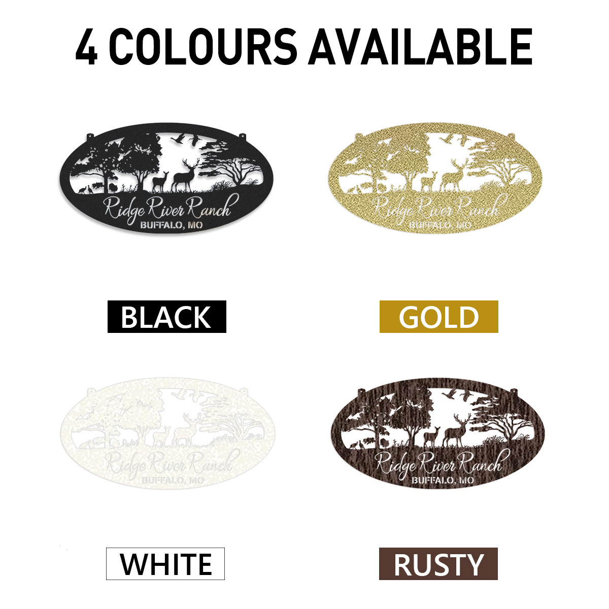 Personalized Deer Metal Farm Sign, Metal Cabin Sign, Personalized Family Name Sign, Custom Ranch Sign, Farmhouse Decor, Farmers Gift