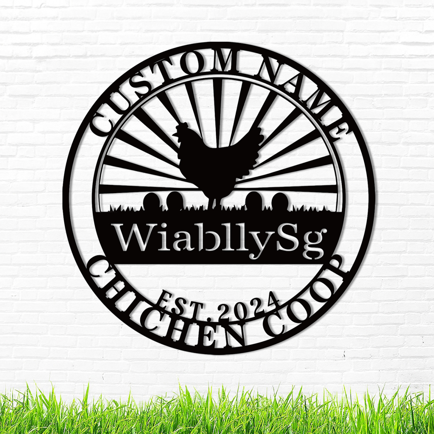 Custom Metal Signs Chicken Coop Signs for Farm Yard Decor 