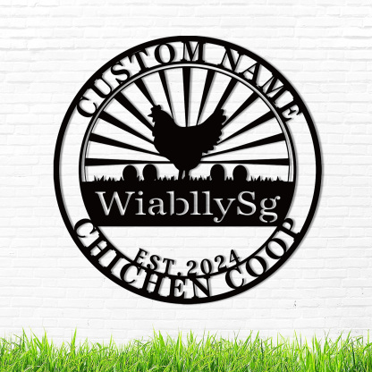 Custom Metal Signs Chicken Coop Signs for Farm Yard Decor 