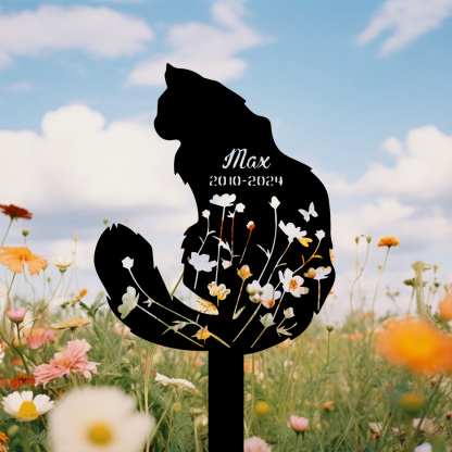 Custom Cat Memorial Stake, Cat Grave Marker, Cat Breed Metal Sign, Pet Memorial Gift, Cat Memorial Plaque