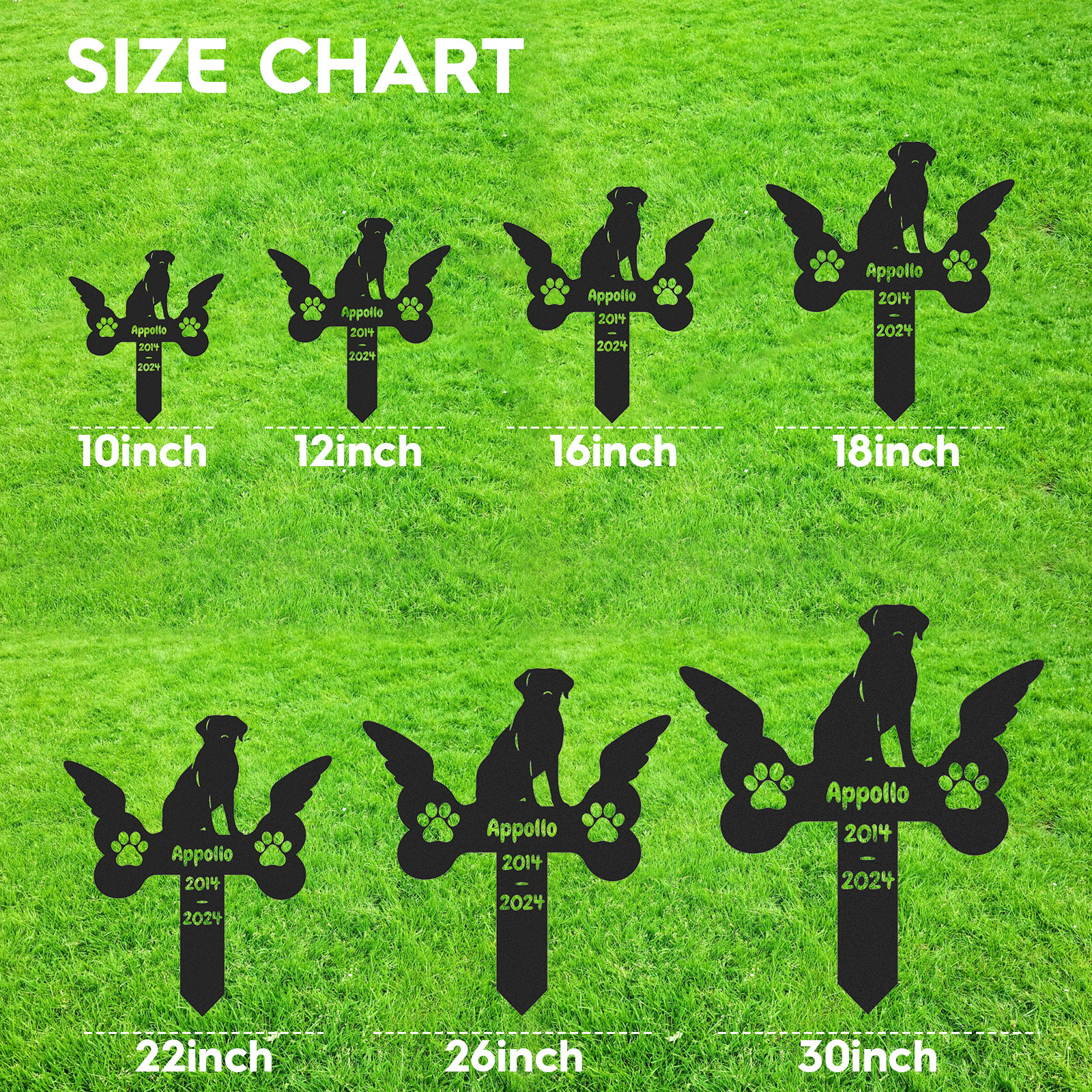 Custom Labrador Angel Memorial Stake, Personalized Winged Dog Bone Grave Marker for Garden or Pet Burial Tribute