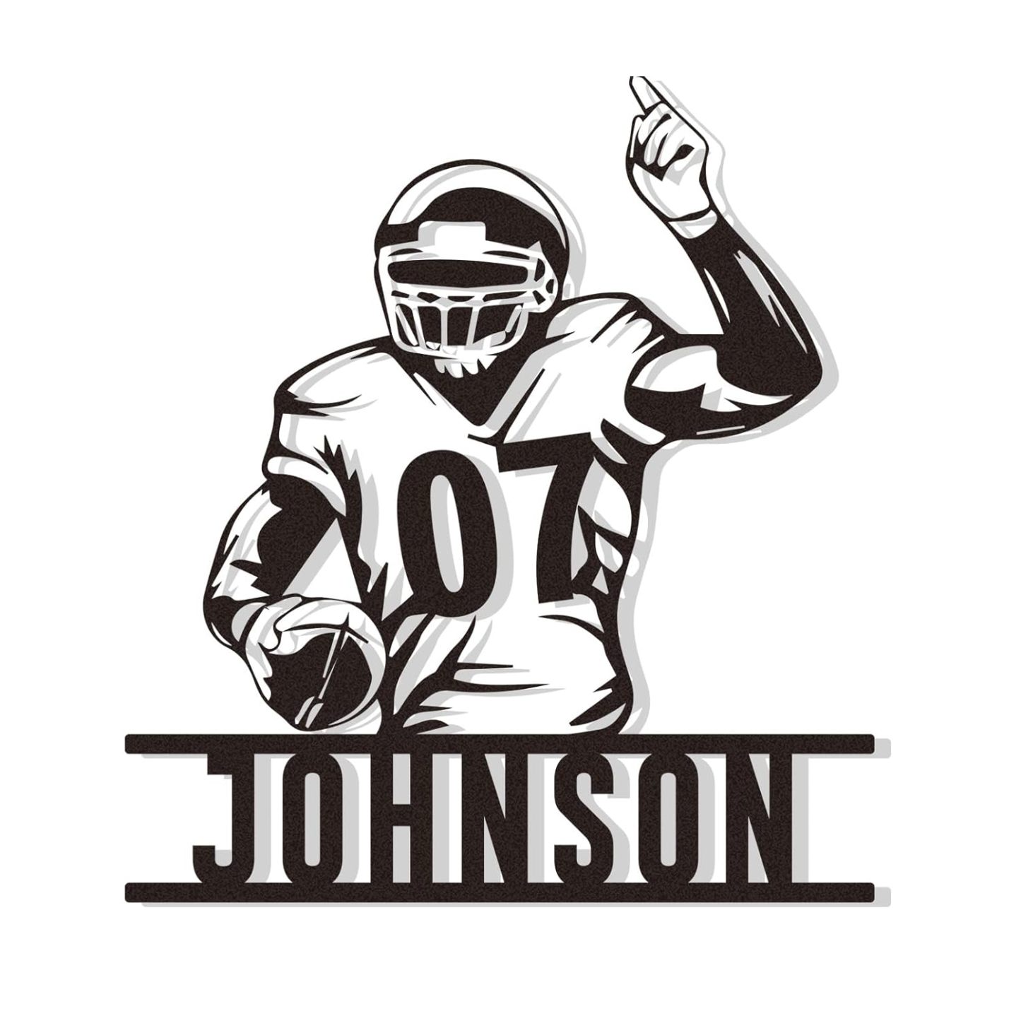 Personalized Football Metal Sign, Metal Signs Customized, Custom Ball Football Metal Wall Art, Custom Signs Outdoor Metal, Custom Name Sign Football Room Decor for Boys