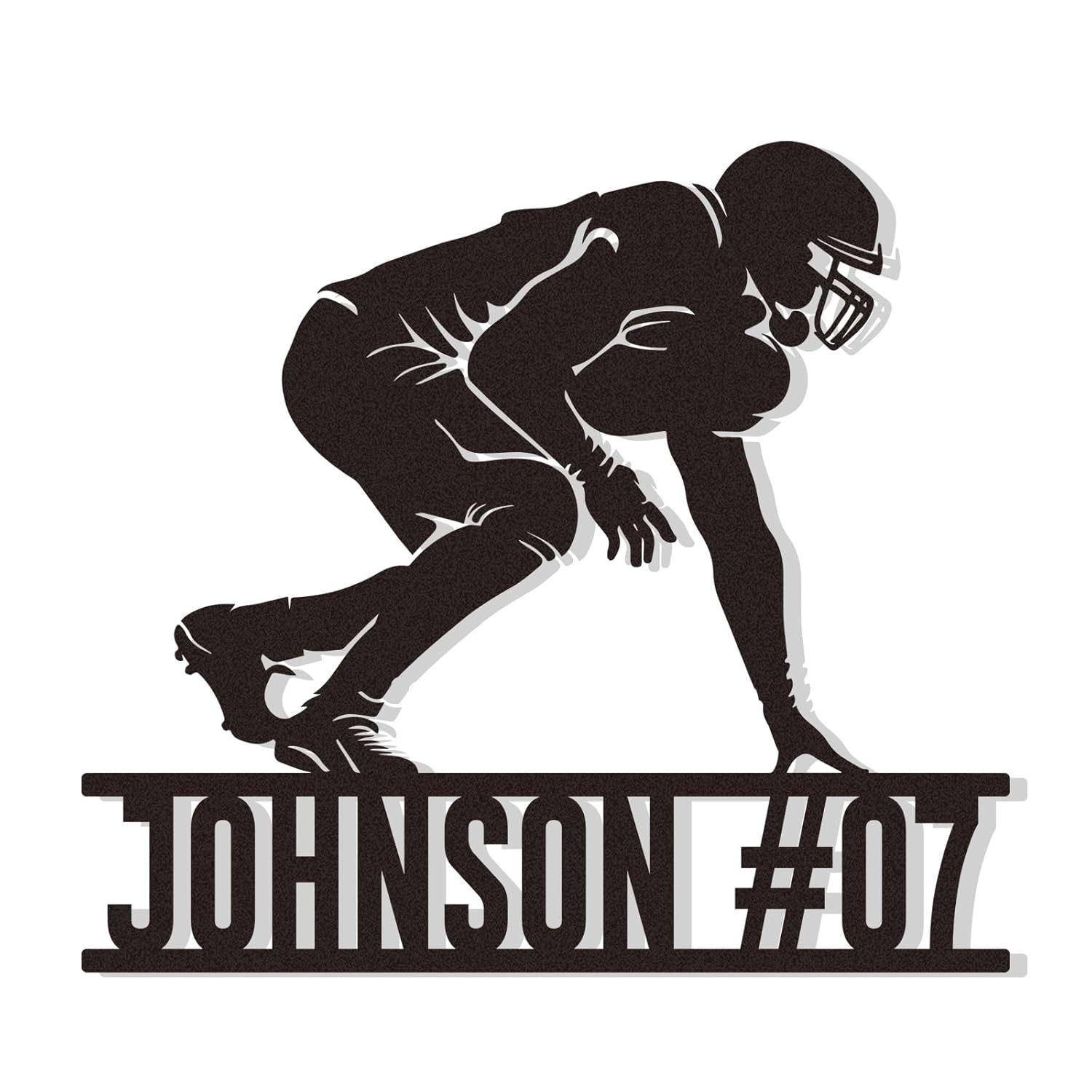 Personalized Football Metal Sign, Metal Signs Customized, Custom Ball Football Metal Wall Art, Custom Signs Outdoor Metal, Custom Name Sign Football Room Decor for Boys