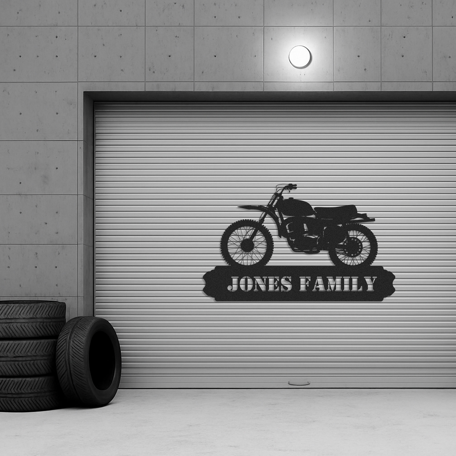Custom Dirt Bike Metal Wall Art Sign, Personalized Vintage Motorcycle Garage Name Plaque, Retro Motocross Decor for Workshop, Home or Father's Day Gift