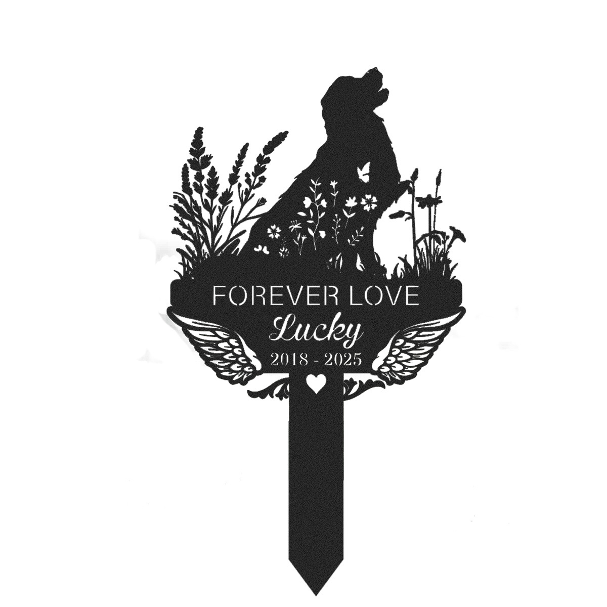 Golden Retriever Memorial Stake Sign Personalized Pet Grave Markers Sign,Pet Loss Gift,Sympathy Sign,Metal Yard Art