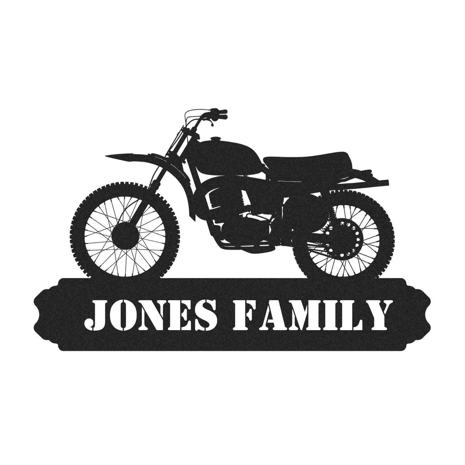 Custom Dirt Bike Metal Wall Art Sign, Personalized Vintage Motorcycle Garage Name Plaque, Retro Motocross Decor for Workshop, Home or Father's Day Gift