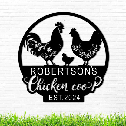 Custom Metal Signs Chicken Coop Signs for Farm Yard Decor 