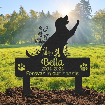 Custom Dog Memorial Garden Stake, Any Dog Breed Pet Loss Marker, Personalized Labrador Retrievers Outdoor Tribute Metal Sign, Sympathy Gift for Pet Owners