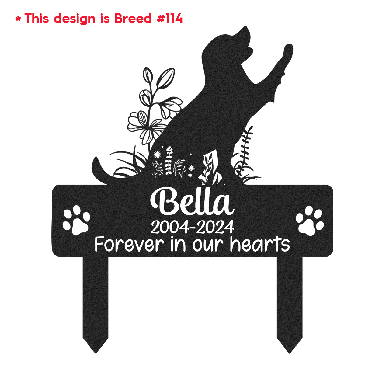 Custom Dog Memorial Garden Stake, Any Dog Breed Pet Loss Marker, Personalized Labrador Retrievers Outdoor Tribute Metal Sign, Sympathy Gift for Pet Owners