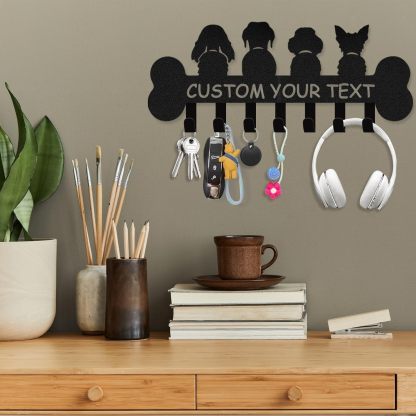 Custom Dog Leash Holder for Wall, Custom Metal Key Holder Wall Mount-MetalsignX