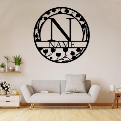 Personalized Metal Bear Sign, Custom Family Last Name Sign | Rustic Cabin and Outdoor Wall Decor-MetalsignX