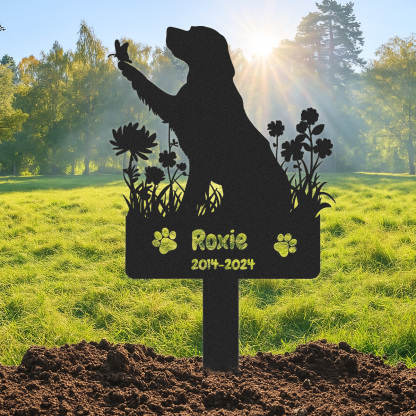 Golden Retriever Memorial Stake Sign, Custom Dog Cemetery Stake,Golden Retriever Memorial,Loss of Dog Gift