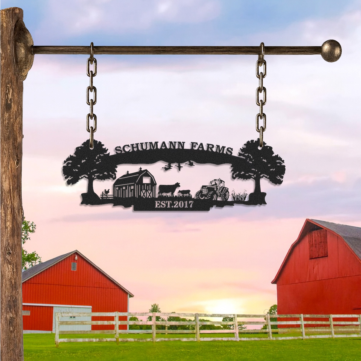 Custom Farmhouse Address Sign,Personalized Ranch Sign,Hanging Farm Sign,Hanging Metal Address Sign
