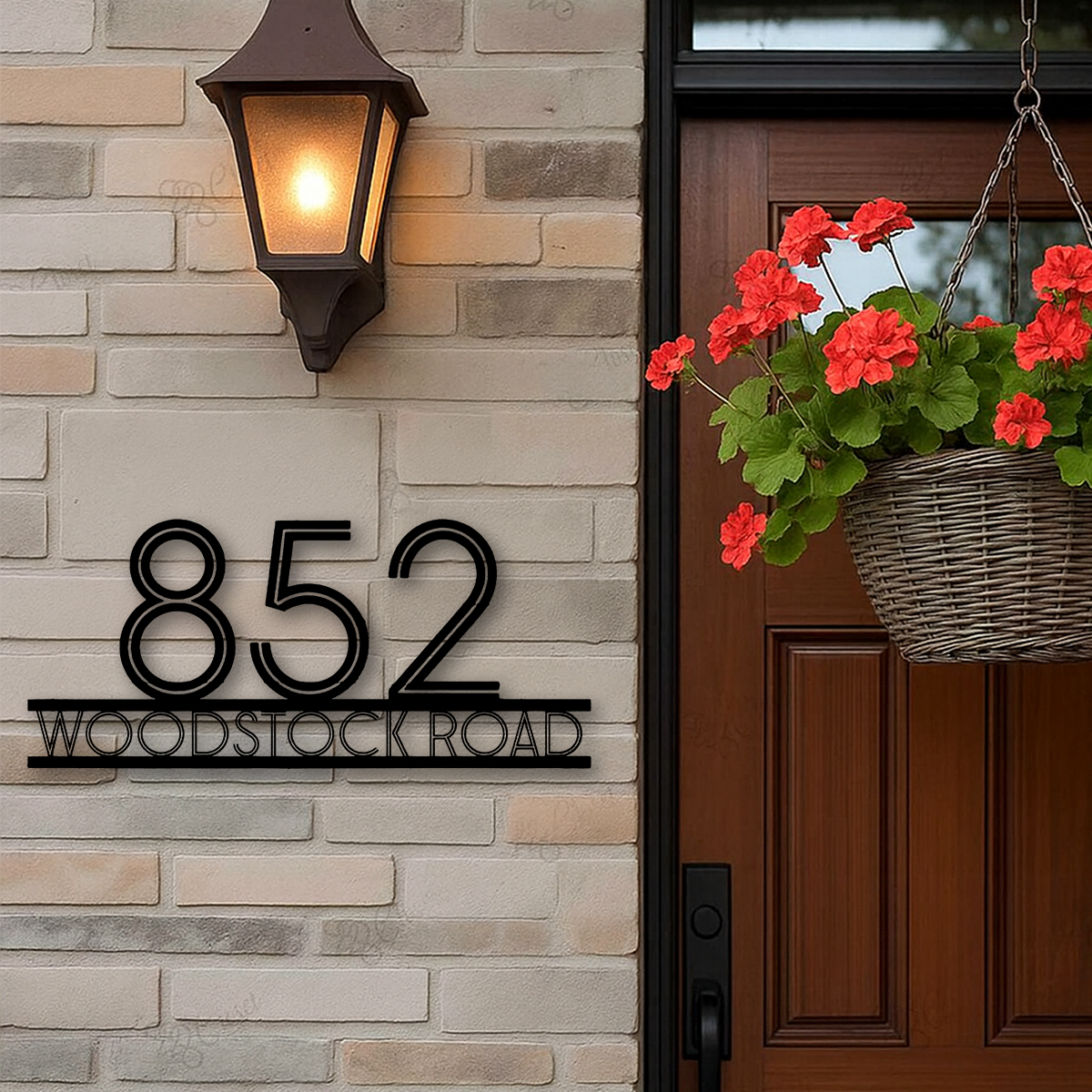 Custom Metal Address Sign,Home Address Sign,Custom Street Name Sign,Metal Address Plaque, Metal House Number Address Plaque