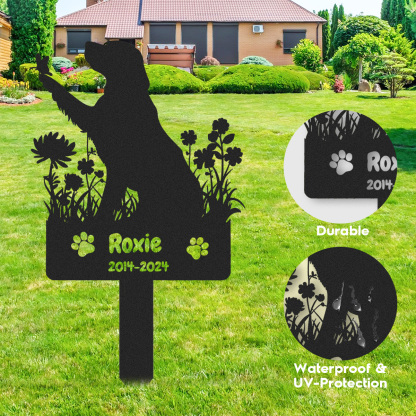 Golden Retriever Memorial Stake Sign, Custom Dog Cemetery Stake,Golden Retriever Memorial,Loss of Dog Gift
