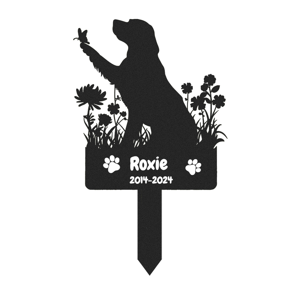 Golden Retriever Memorial Stake Sign, Custom Dog Cemetery Stake,Golden Retriever Memorial,Loss of Dog Gift