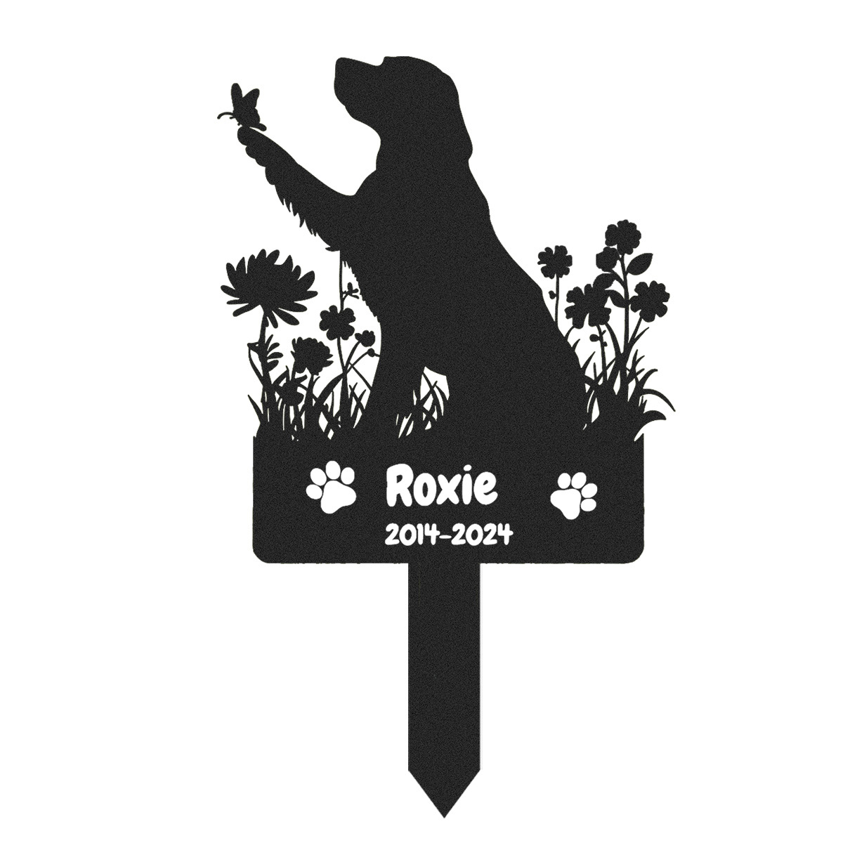 Golden Retriever Memorial Stake Sign, Custom Dog Cemetery Stake,Golden Retriever Memorial,Loss of Dog Gift