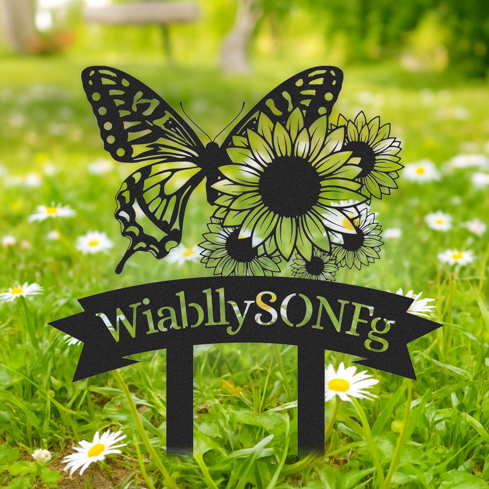 Personalized Garden Stake Metal Sign 