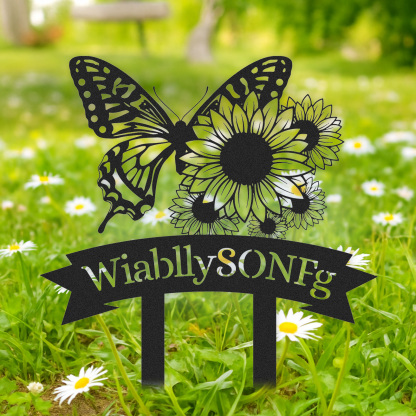 Personalized Garden Stake Metal Sign 