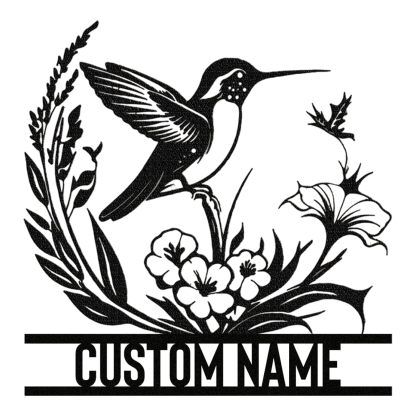 Metal Name Sign Birds Welcome Plaque, Custom Garden Sign Yard Signs ms011-MetalsignX