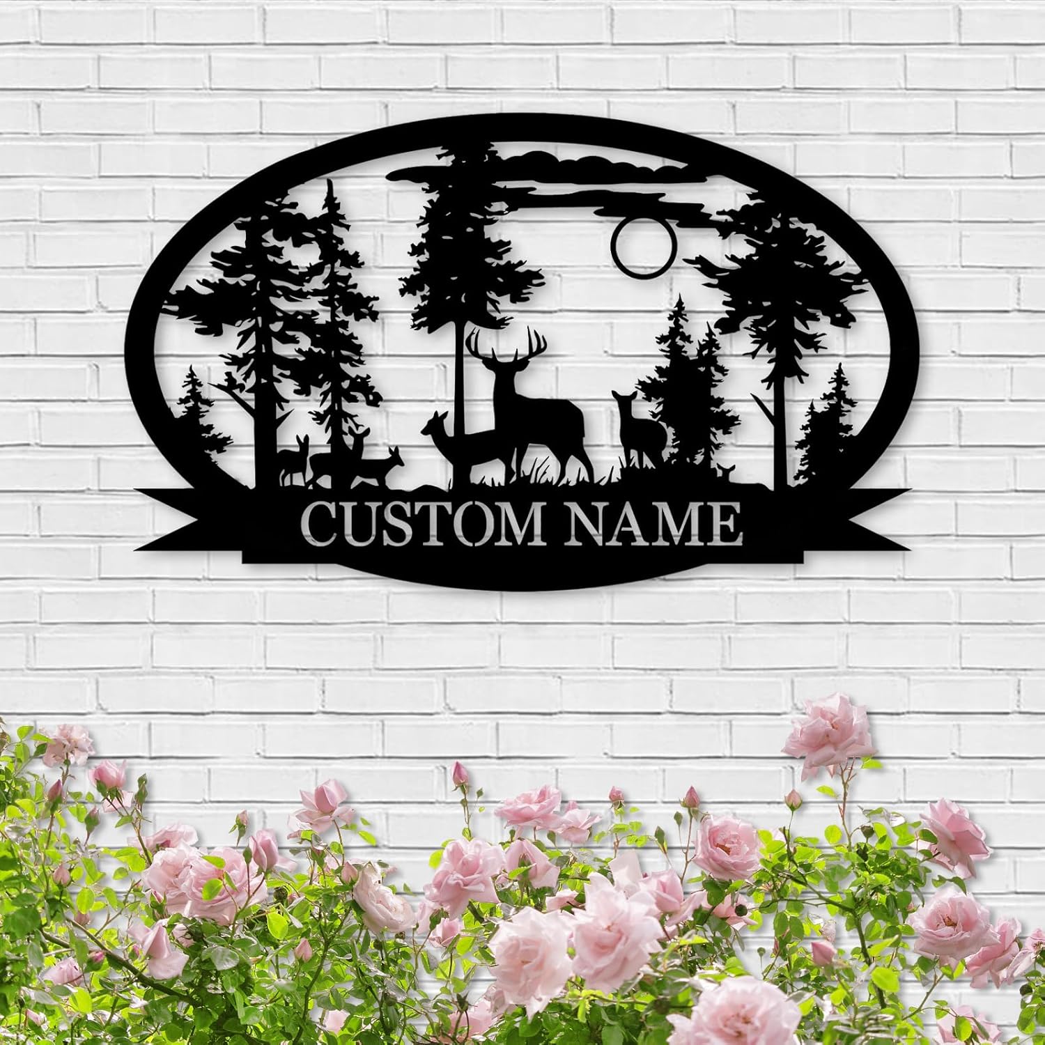 Custom Deer Metal Cabin Sign, Personalized Camping Decor, Perfect Deer Hunter Gift-MetalsignX