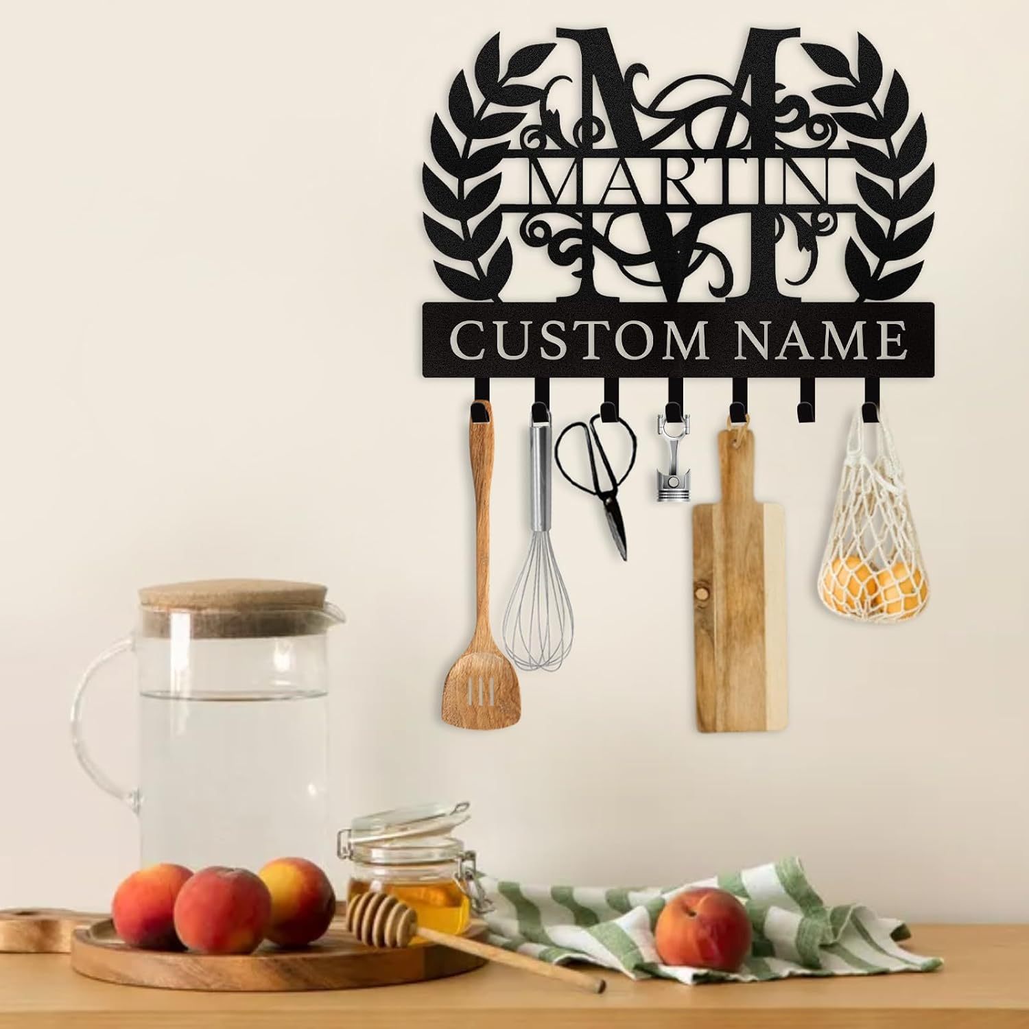 Personalized Key Holder on Wall, Custom Key Hanger Wall Mount with Name-MetalsignX