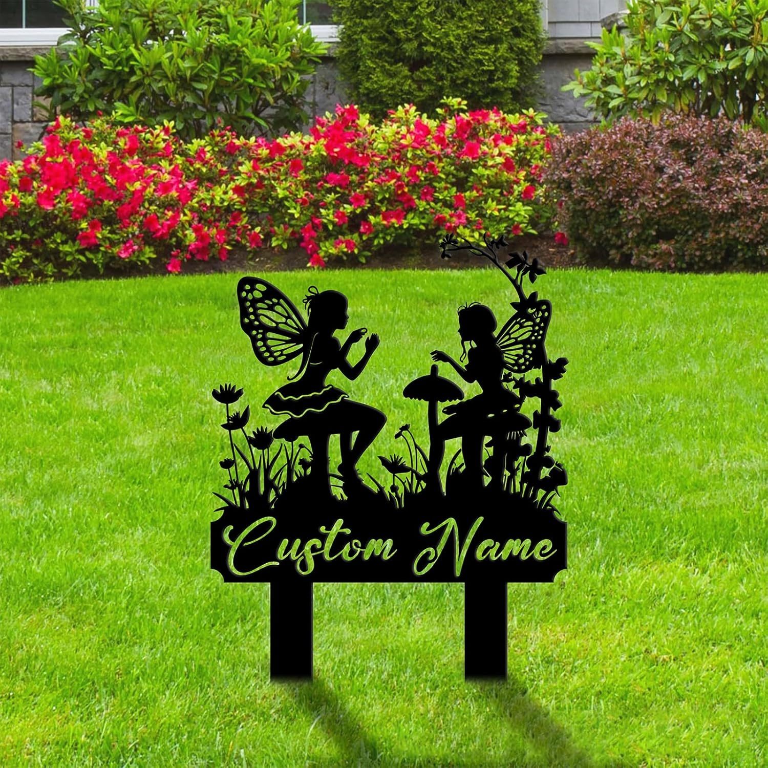 Handcrafted Fairy Garden Stake , Rustic Metal Sign for Magical Yard Spaces-MetalsignX