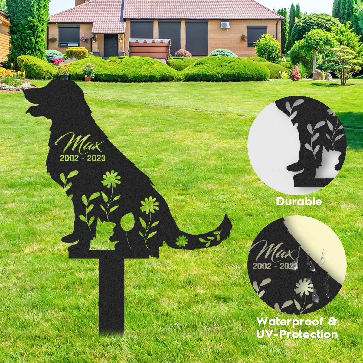 Personalized Dog Memorial Stake, Metal Stake, Labrador Retriever, Sympathy Sign, Pet Grave Marker, Remembrance Stake