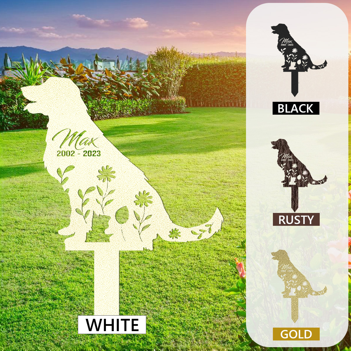 Personalized Dog Memorial Stake, Metal Stake, Labrador Retriever, Sympathy Sign, Pet Grave Marker, Remembrance Stake