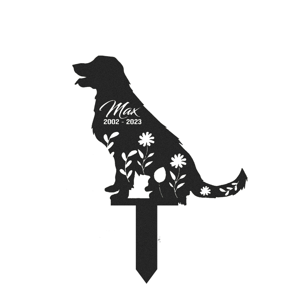 Personalized Dog Memorial Stake, Metal Stake, Labrador Retriever, Sympathy Sign, Pet Grave Marker, Remembrance Stake