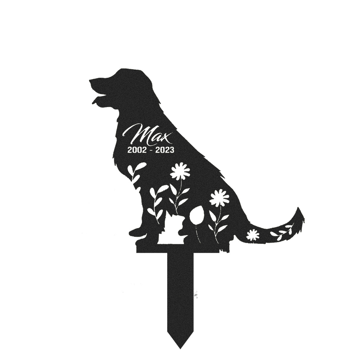 Personalized Dog Memorial Stake, Metal Stake, Labrador Retriever, Sympathy Sign, Pet Grave Marker, Remembrance Stake