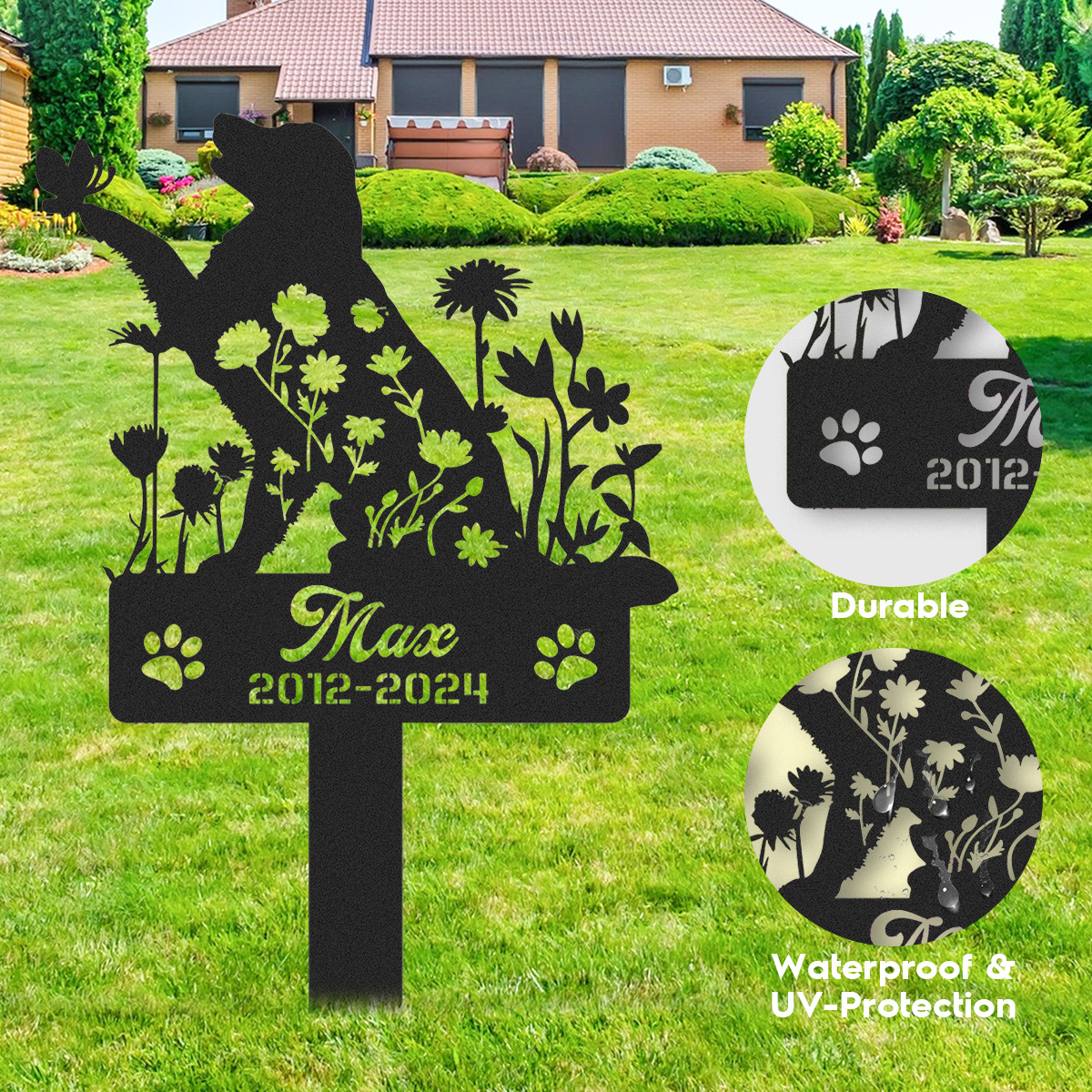 Personalized Dog Memorial Stake, Golden Retriever Memorial, Loss of Dog Gift, Golden Retriever Metal Grave Marker