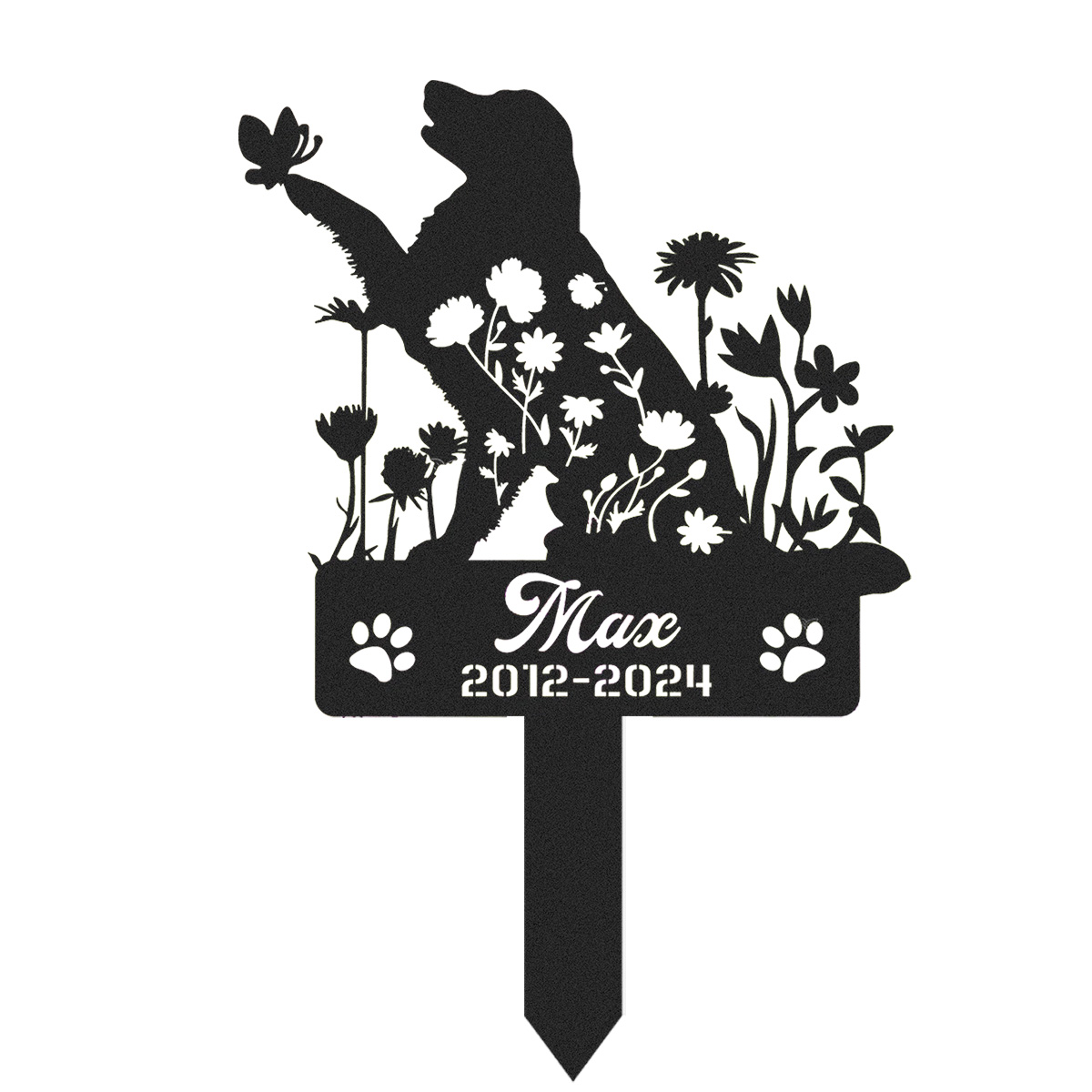 Personalized Dog Memorial Stake, Golden Retriever Memorial, Loss of Dog Gift, Golden Retriever Metal Grave Marker