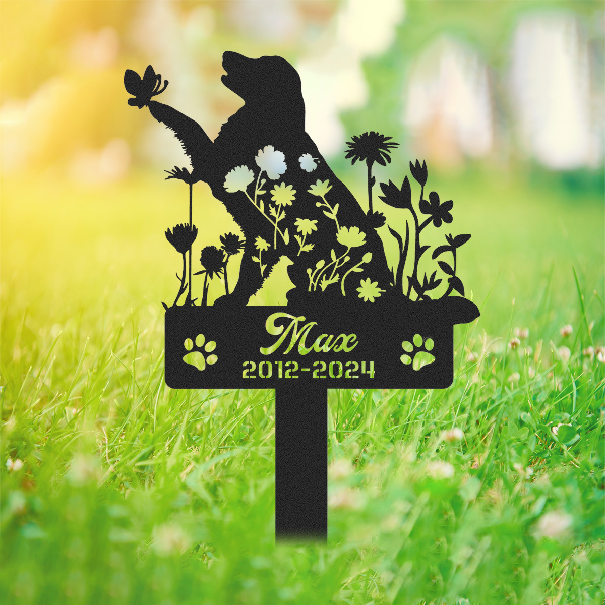 Personalized Dog Memorial Stake, Golden Retriever Memorial, Loss of Dog Gift, Golden Retriever Metal Grave Marker