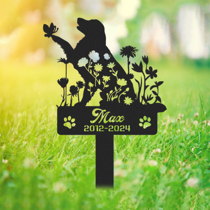 Personalized Dog Memorial Stake, Golden Retriever Memorial, Loss of Dog Gift, Golden Retriever Metal Grave Marker