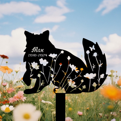 Custom Cat Memorial Stake, Cat Grave Marker, Cat Breed Metal Sign, Pet Memorial Gift, Cat Memorial Plaque