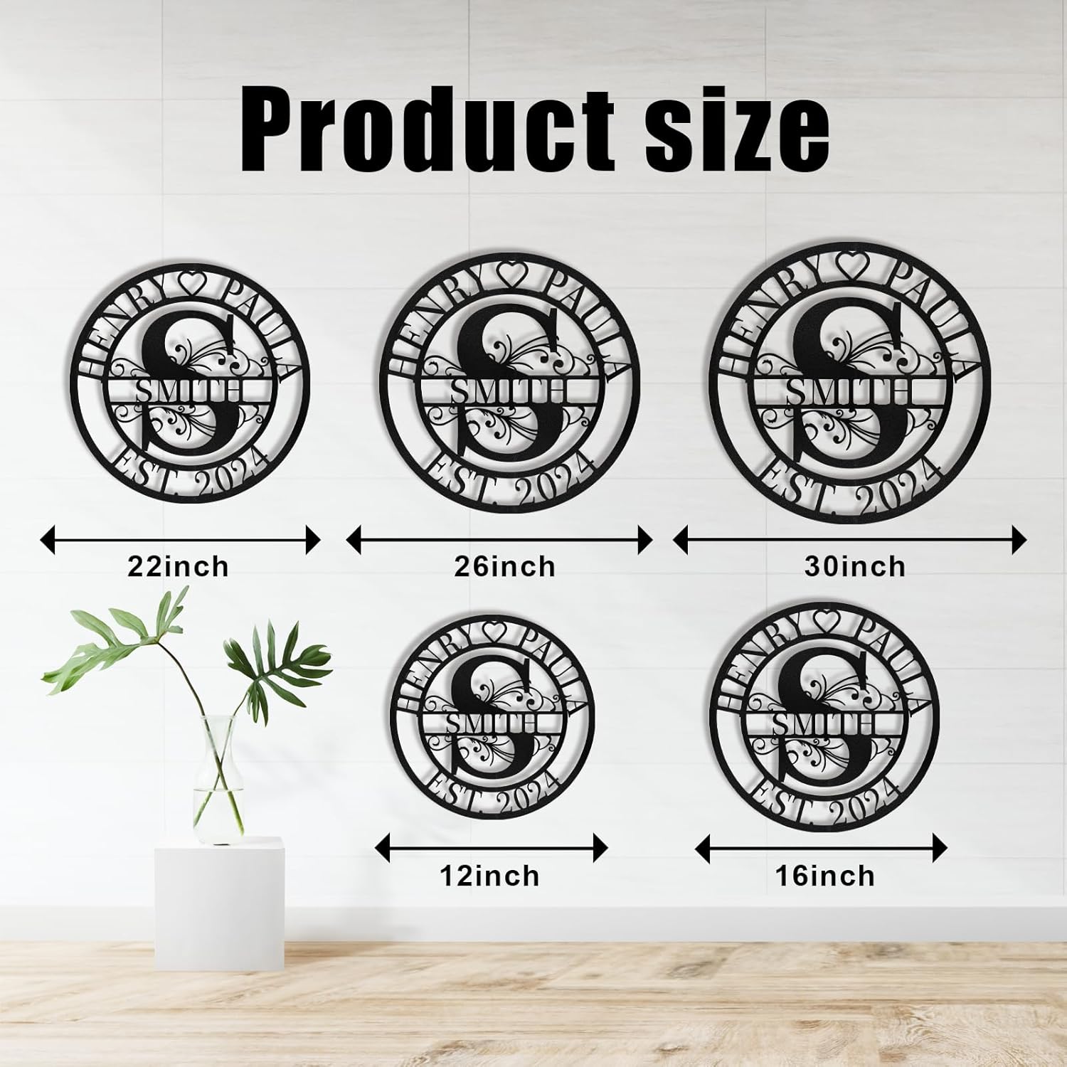 Custom Metal Signs, Personalized Family Name Sign, Split Letter Monogram, Outdoor Metal Sign, Metal Wall Art Last Name Sign, Monogram Wall Decor, Housewarming Wedding Gift for Couples