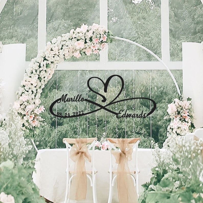 Personalized 100% Handmade Wedding Metal Sign of Name And Special Date-MetalsignX