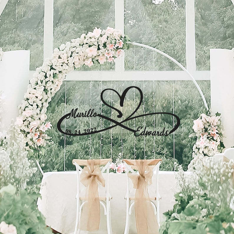 Personalized 100% Handmade Wedding Metal Sign of Name And Special Date-MetalsignX