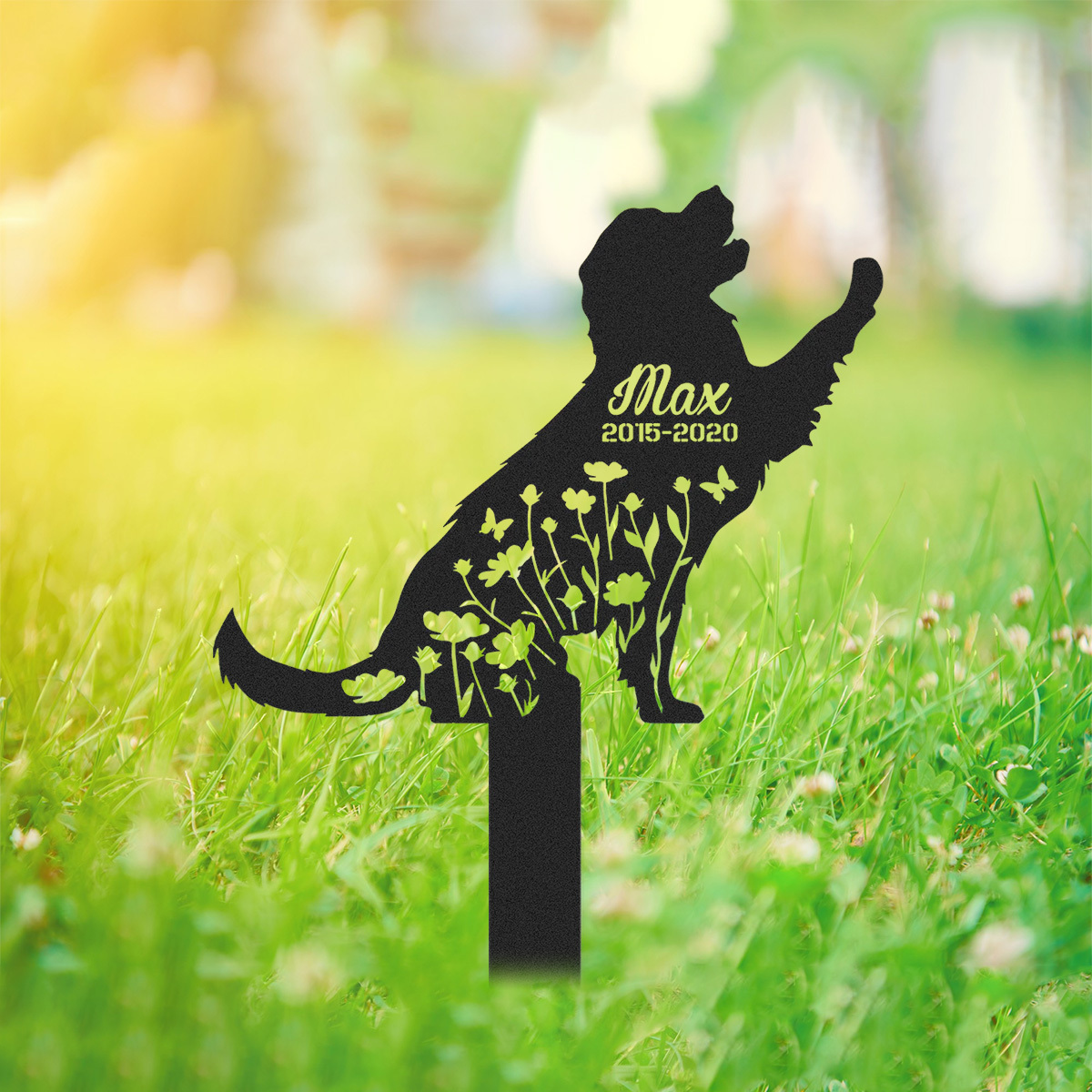 Custom Dog Breed Memorial Stake, Personalized Dog Garden Stake Sign, Pet Loss Gift, Dog Breed Sign, Metal Stake, Dog Grave Marker