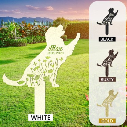 Custom Dog Breed Memorial Stake, Personalized Dog Garden Stake Sign, Pet Loss Gift, Dog Breed Sign, Metal Stake, Dog Grave Marker