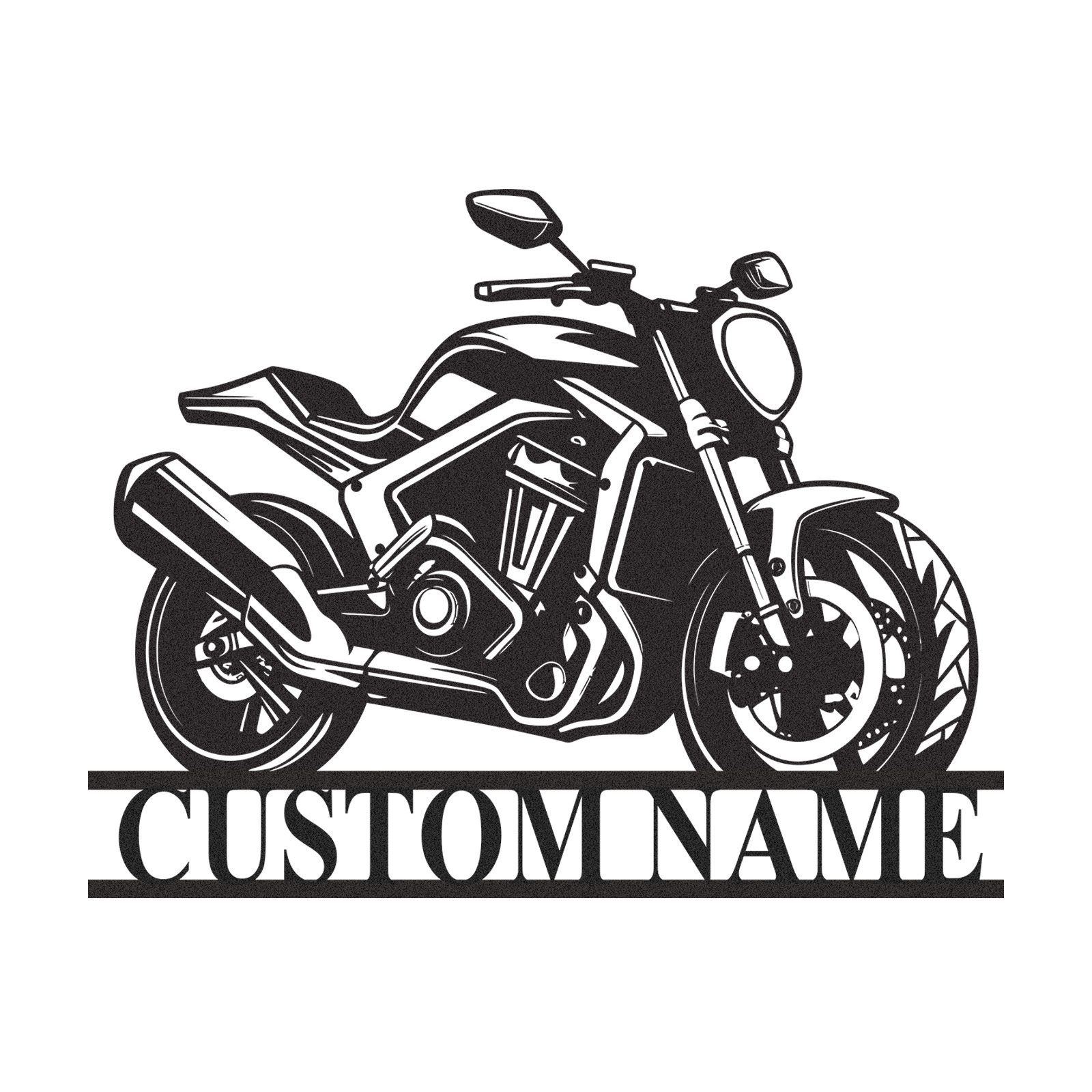 Custom Modern Motorcycle Metal Sign, Personalized Sport Bike Wall Art with Name, Garage Decor for Biker, Mechanic, or Racing Fan Gift