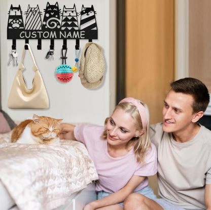 Custom Dog Leash Holder for Wall, Custom Metal Key Holder Wall Mount-MetalsignX