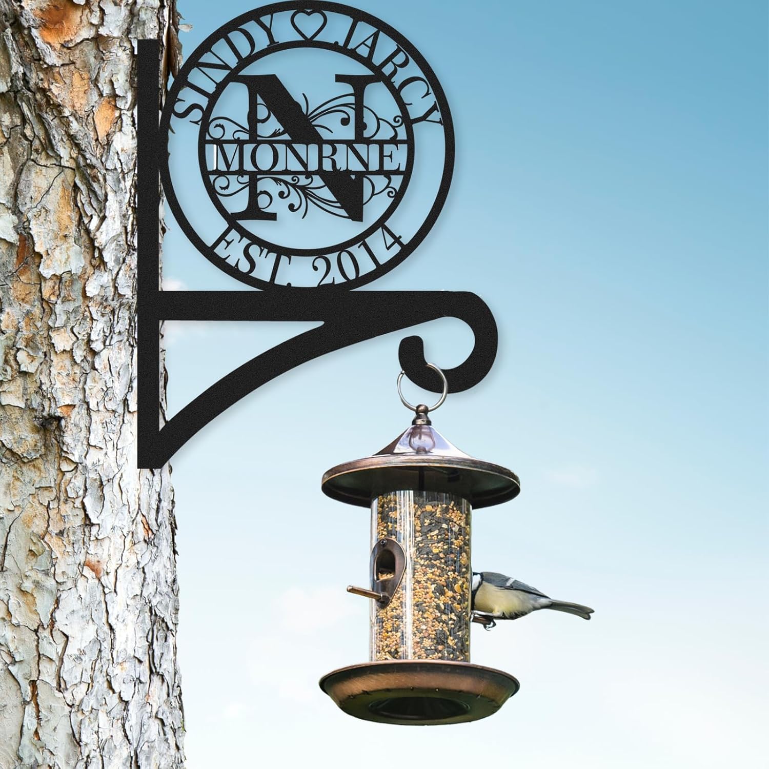 Custom Metal Plant Hanger Decorative Wall, Personalized Name Hooks for Hanging Plant Bracket-MetalsignX