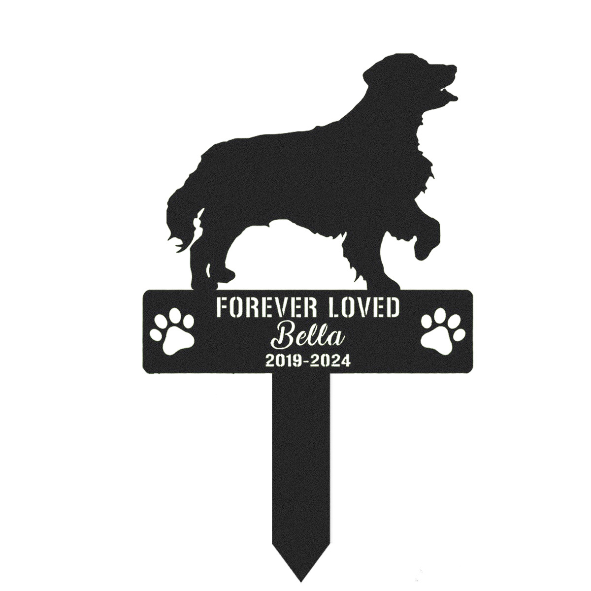 Custom Golden Labrador Retriever Metal Memorial Garden Stake Personalized Pet Grave Marker Name Sign Remembrance Stake Decor Lab Dog Loss